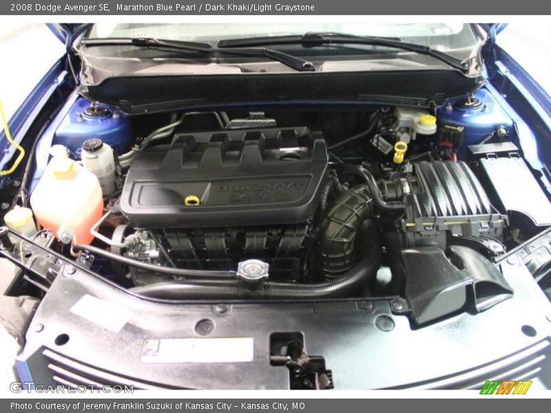 Marathon Blue Pearl / Dark Khaki/Light Graystone 2008 Dodge Avenger SE