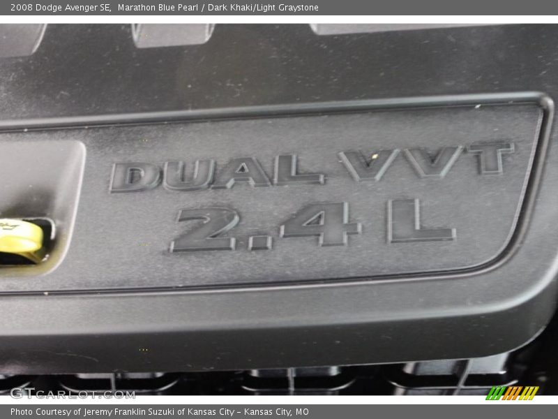 Marathon Blue Pearl / Dark Khaki/Light Graystone 2008 Dodge Avenger SE