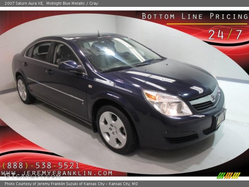 Midnight Blue Metallic / Gray 2007 Saturn Aura XE