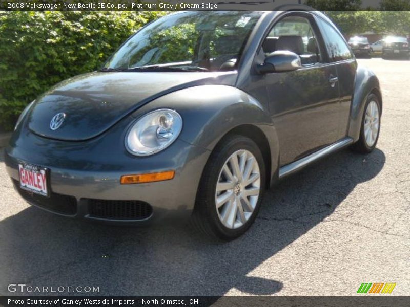 Platinum Grey / Cream Beige 2008 Volkswagen New Beetle SE Coupe