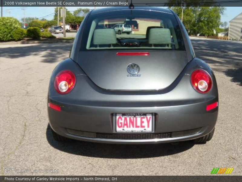 Platinum Grey / Cream Beige 2008 Volkswagen New Beetle SE Coupe