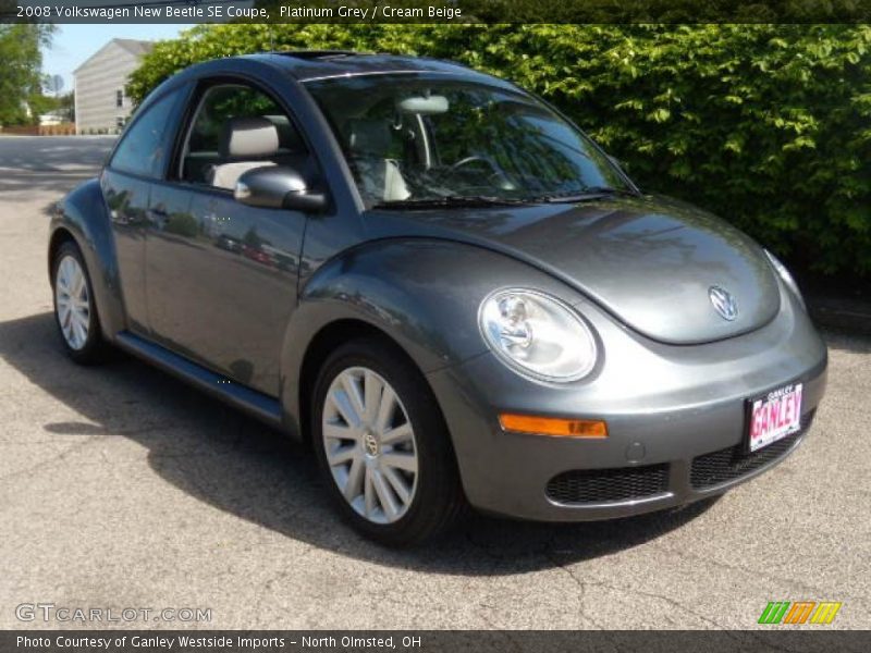 Platinum Grey / Cream Beige 2008 Volkswagen New Beetle SE Coupe