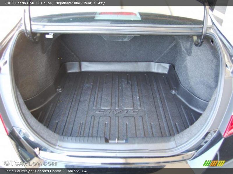 Nighthawk Black Pearl / Gray 2008 Honda Civic LX Coupe