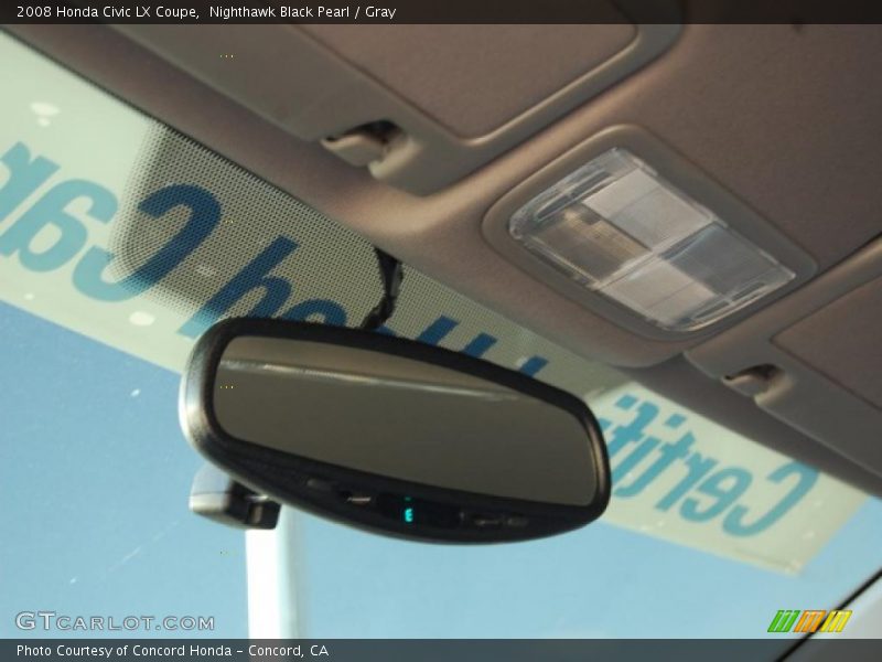 Nighthawk Black Pearl / Gray 2008 Honda Civic LX Coupe