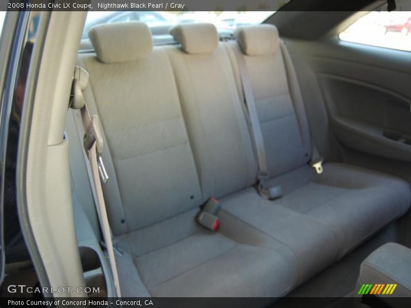 Nighthawk Black Pearl / Gray 2008 Honda Civic LX Coupe
