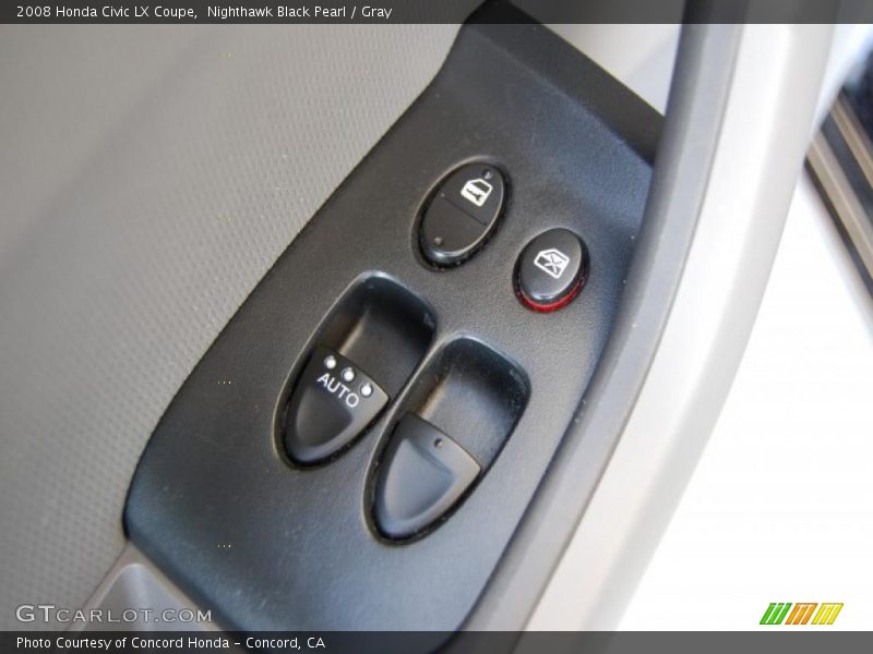 Nighthawk Black Pearl / Gray 2008 Honda Civic LX Coupe