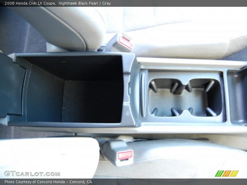 Nighthawk Black Pearl / Gray 2008 Honda Civic LX Coupe