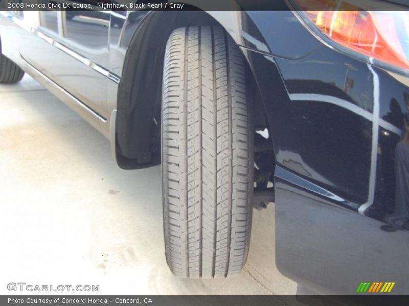 Nighthawk Black Pearl / Gray 2008 Honda Civic LX Coupe
