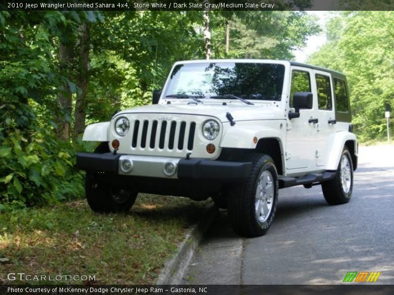 Stone White / Dark Slate Gray/Medium Slate Gray 2010 Jeep Wrangler Unlimited Sahara 4x4