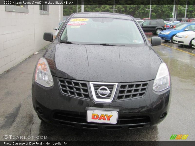 Wicked Black / Black 2009 Nissan Rogue S AWD