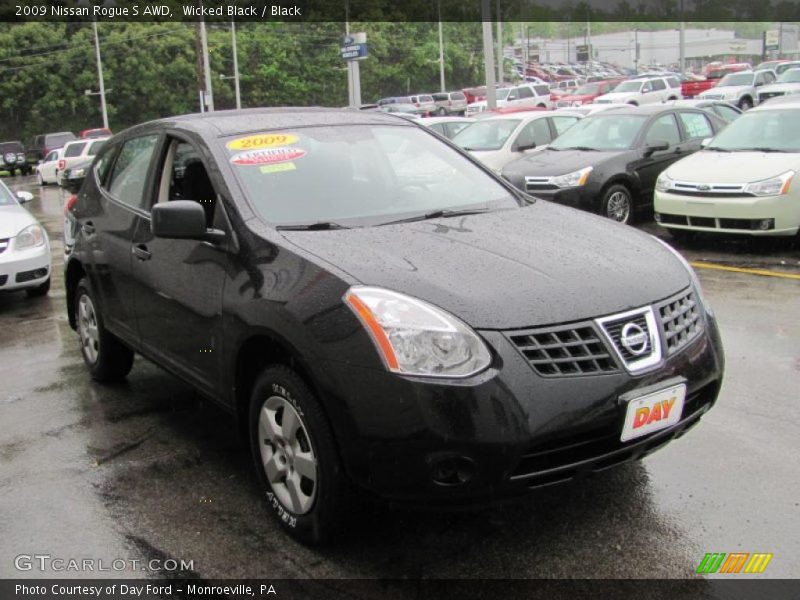 Wicked Black / Black 2009 Nissan Rogue S AWD