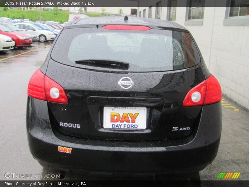 Wicked Black / Black 2009 Nissan Rogue S AWD