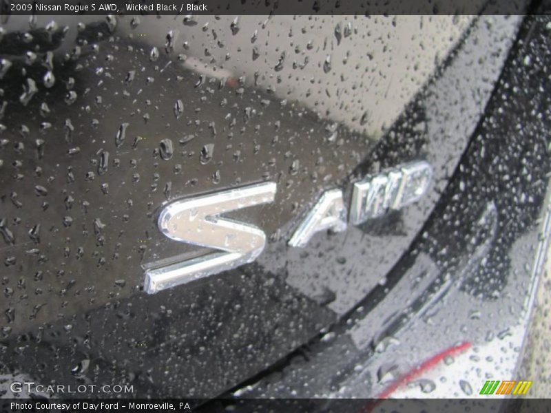 Wicked Black / Black 2009 Nissan Rogue S AWD