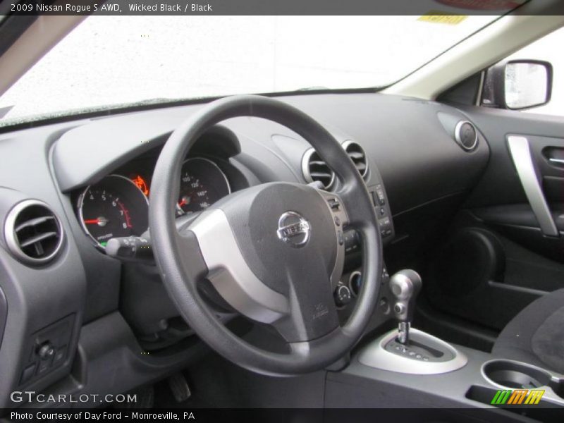 Wicked Black / Black 2009 Nissan Rogue S AWD