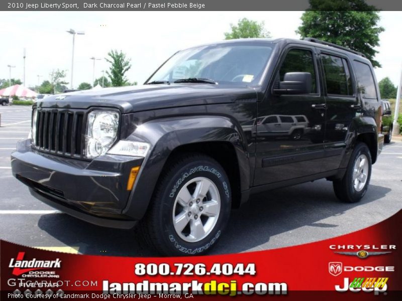 Dark Charcoal Pearl / Pastel Pebble Beige 2010 Jeep Liberty Sport