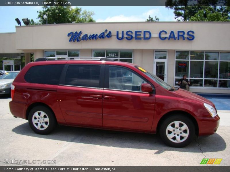 Claret Red / Gray 2007 Kia Sedona LX