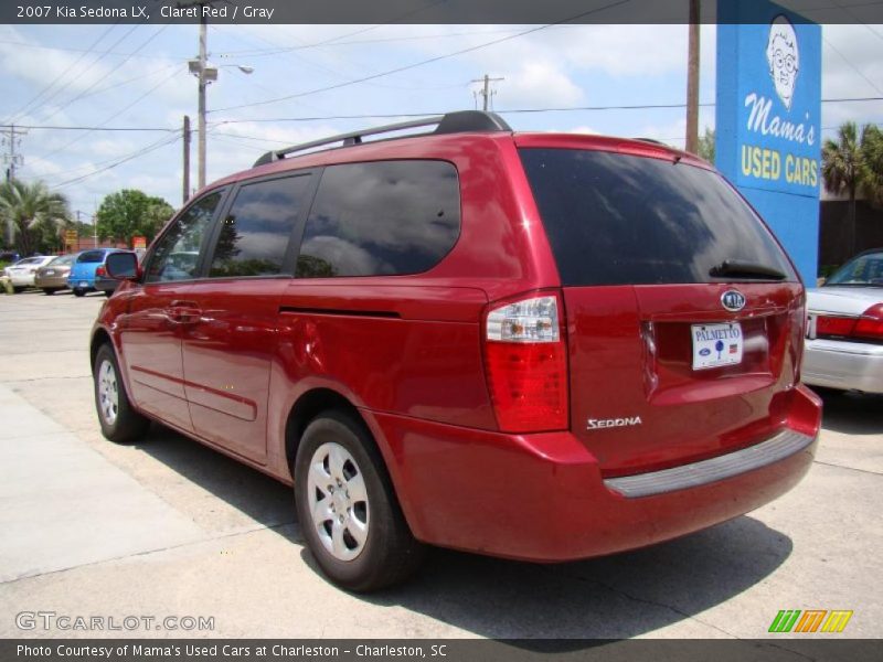 Claret Red / Gray 2007 Kia Sedona LX