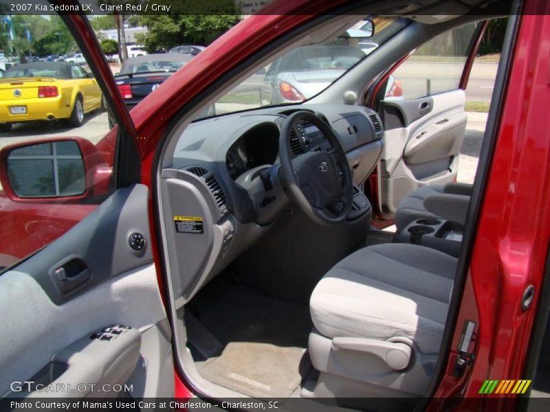 Claret Red / Gray 2007 Kia Sedona LX