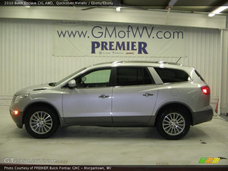 Quicksilver Metallic / Ebony/Ebony 2010 Buick Enclave CXL AWD