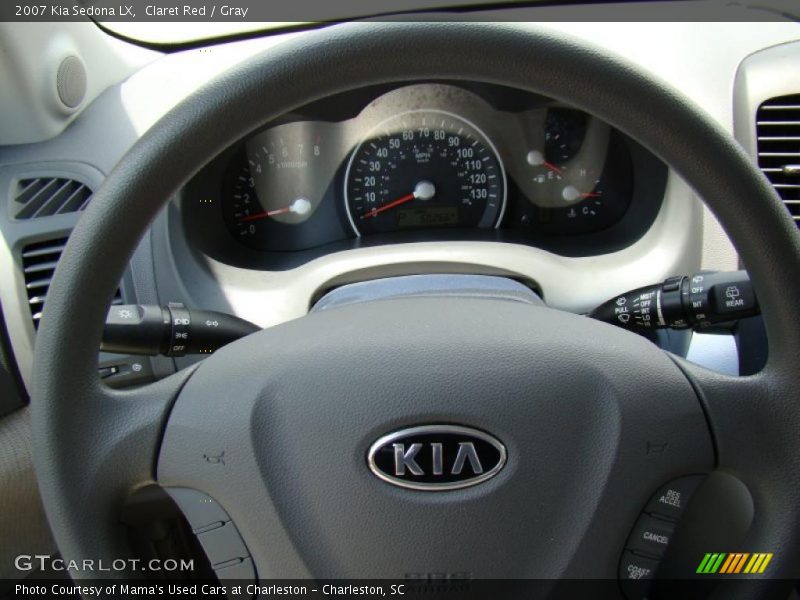 Claret Red / Gray 2007 Kia Sedona LX