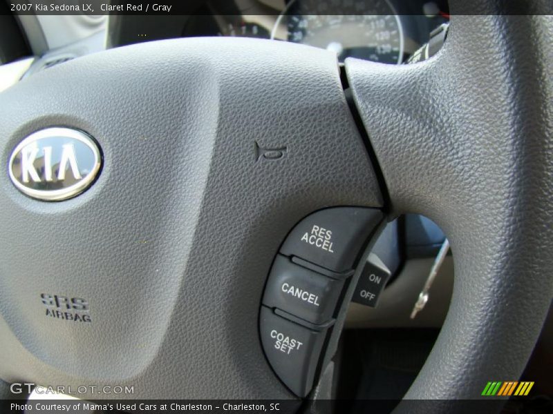 Claret Red / Gray 2007 Kia Sedona LX