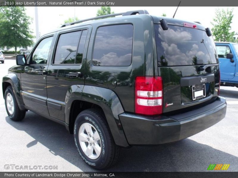 Natural Green Pearl / Dark Slate Gray 2010 Jeep Liberty Sport