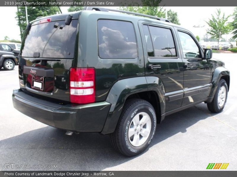 Natural Green Pearl / Dark Slate Gray 2010 Jeep Liberty Sport