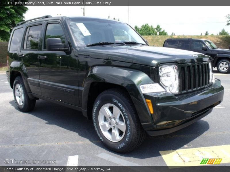Natural Green Pearl / Dark Slate Gray 2010 Jeep Liberty Sport