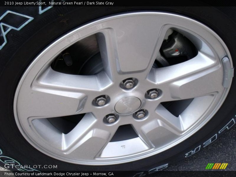 Natural Green Pearl / Dark Slate Gray 2010 Jeep Liberty Sport