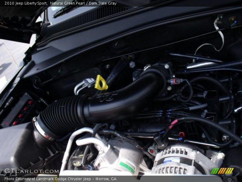 Natural Green Pearl / Dark Slate Gray 2010 Jeep Liberty Sport