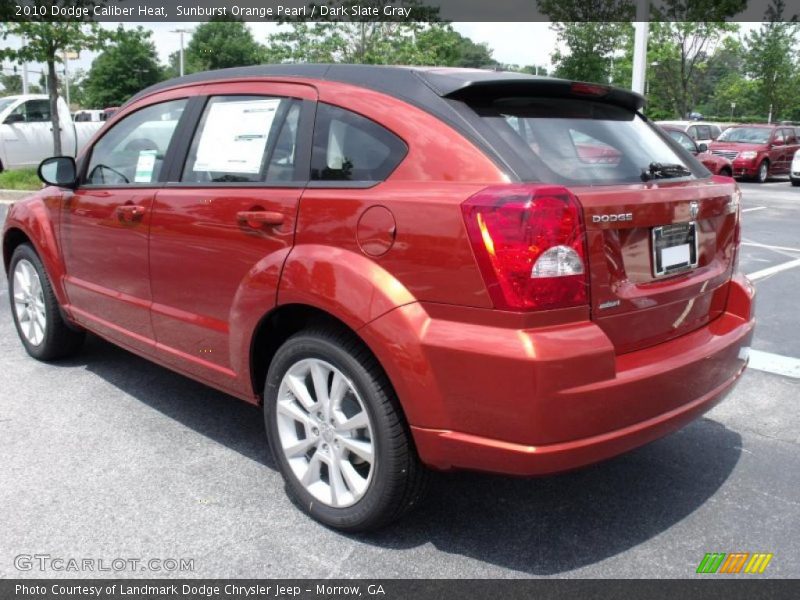 Sunburst Orange Pearl / Dark Slate Gray 2010 Dodge Caliber Heat