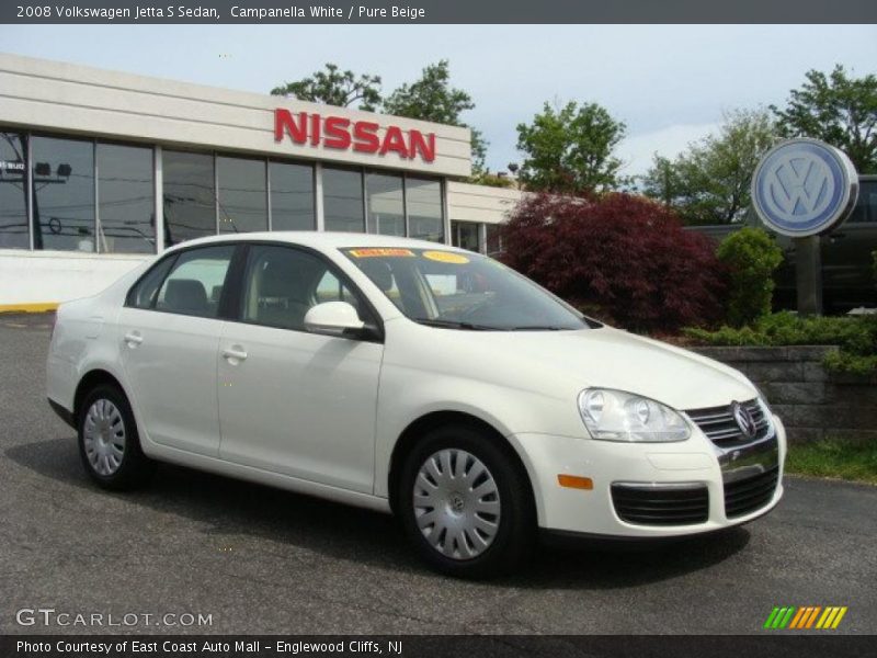Campanella White / Pure Beige 2008 Volkswagen Jetta S Sedan