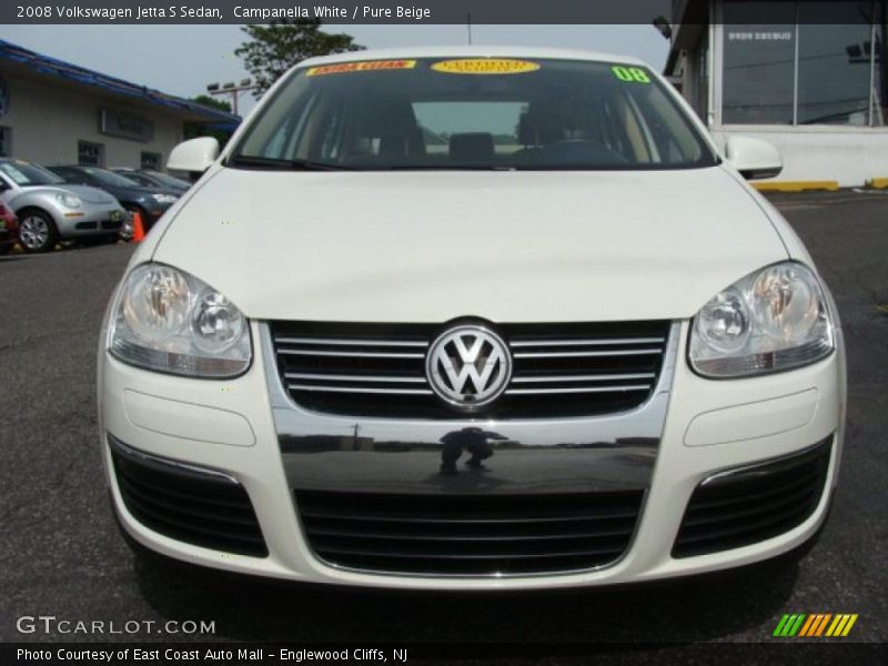 Campanella White / Pure Beige 2008 Volkswagen Jetta S Sedan