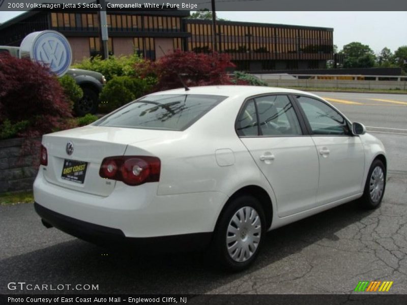 Campanella White / Pure Beige 2008 Volkswagen Jetta S Sedan