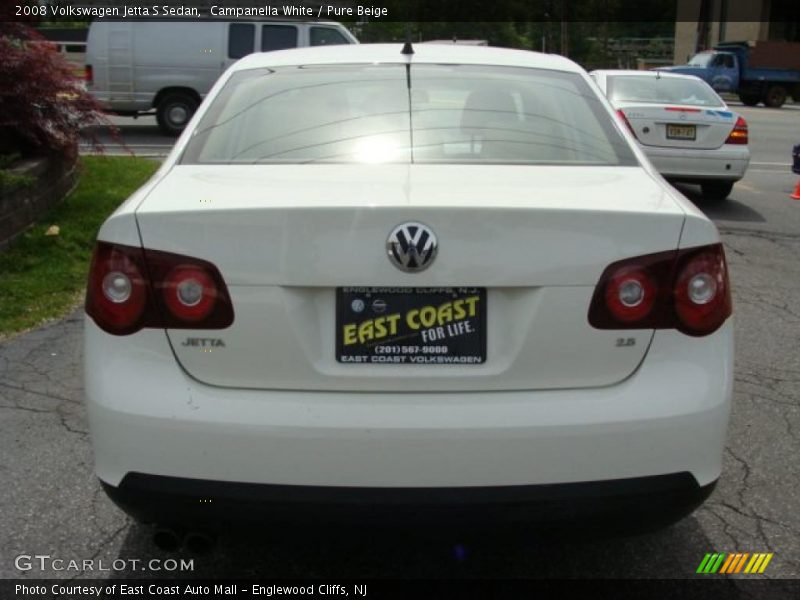 Campanella White / Pure Beige 2008 Volkswagen Jetta S Sedan