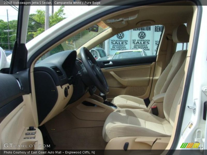 Campanella White / Pure Beige 2008 Volkswagen Jetta S Sedan