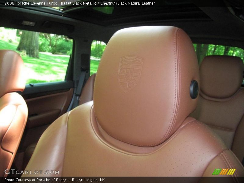 Basalt Black Metallic / Chestnut/Black Natural Leather 2008 Porsche Cayenne Turbo