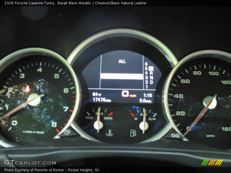 Basalt Black Metallic / Chestnut/Black Natural Leather 2008 Porsche Cayenne Turbo