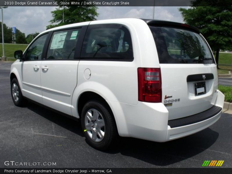 Stone White / Dark Slate Gray/Light Shale 2010 Dodge Grand Caravan SE
