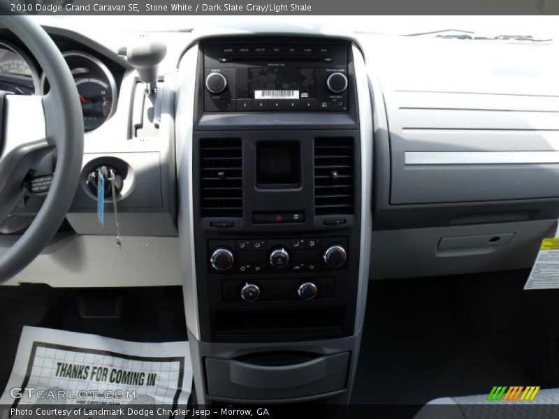Stone White / Dark Slate Gray/Light Shale 2010 Dodge Grand Caravan SE