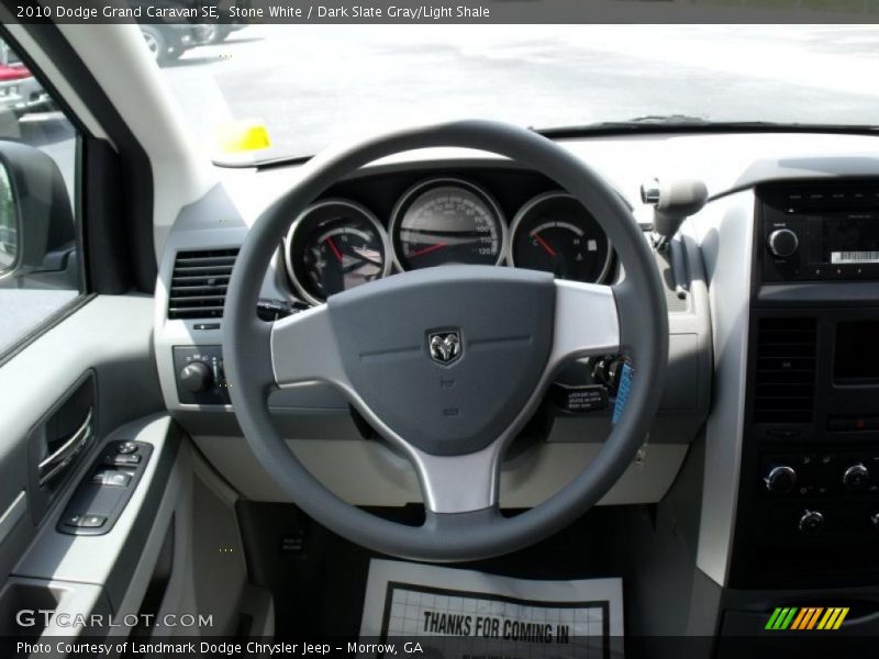 Stone White / Dark Slate Gray/Light Shale 2010 Dodge Grand Caravan SE
