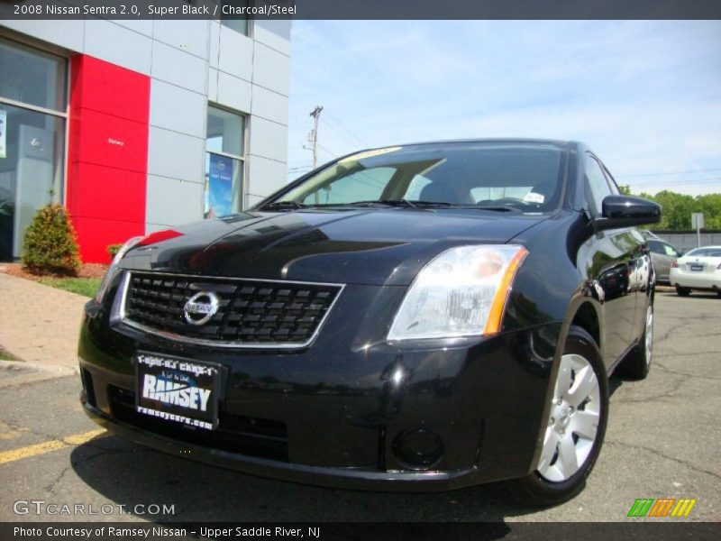 Super Black / Charcoal/Steel 2008 Nissan Sentra 2.0