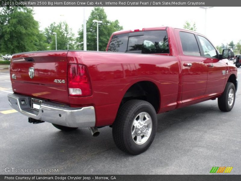 Inferno Red Crystal Pearl / Dark Slate/Medium Graystone 2010 Dodge Ram 2500 Big Horn Edition Crew Cab 4x4