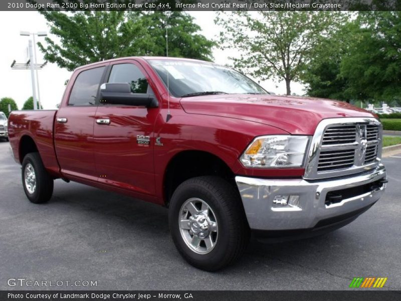 Inferno Red Crystal Pearl / Dark Slate/Medium Graystone 2010 Dodge Ram 2500 Big Horn Edition Crew Cab 4x4