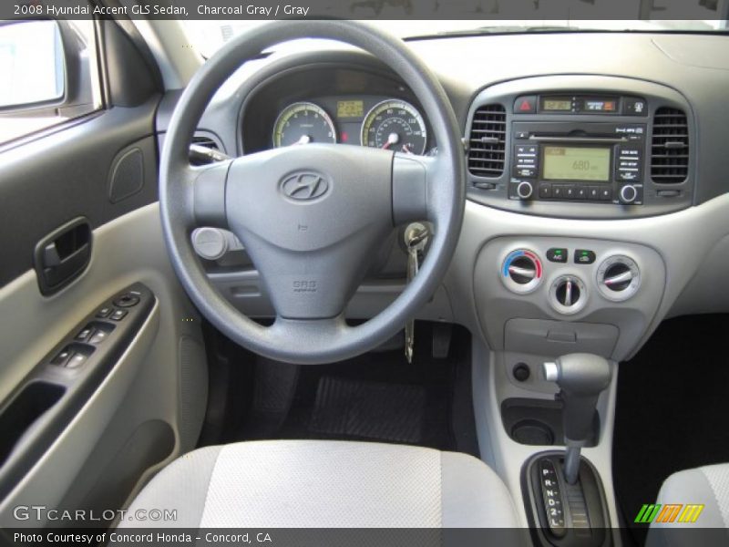 Charcoal Gray / Gray 2008 Hyundai Accent GLS Sedan