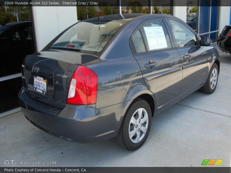 Charcoal Gray / Gray 2008 Hyundai Accent GLS Sedan