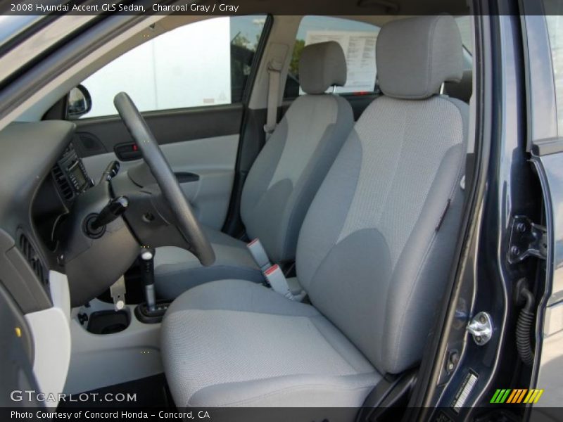 Charcoal Gray / Gray 2008 Hyundai Accent GLS Sedan