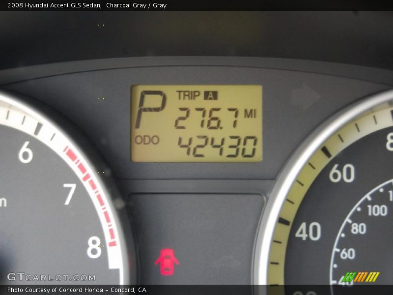 Charcoal Gray / Gray 2008 Hyundai Accent GLS Sedan