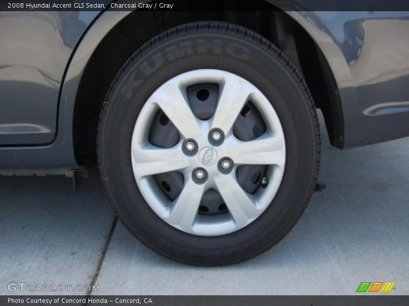 Charcoal Gray / Gray 2008 Hyundai Accent GLS Sedan