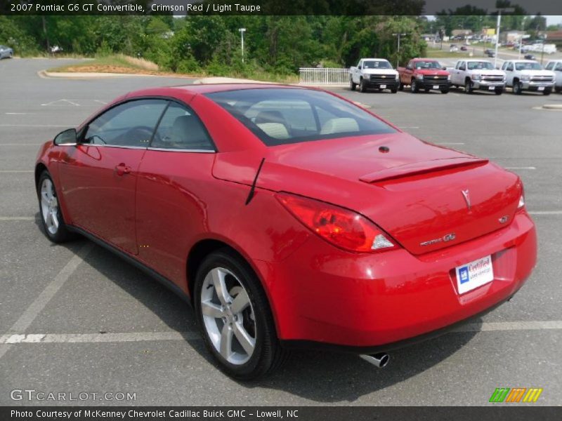 Crimson Red / Light Taupe 2007 Pontiac G6 GT Convertible
